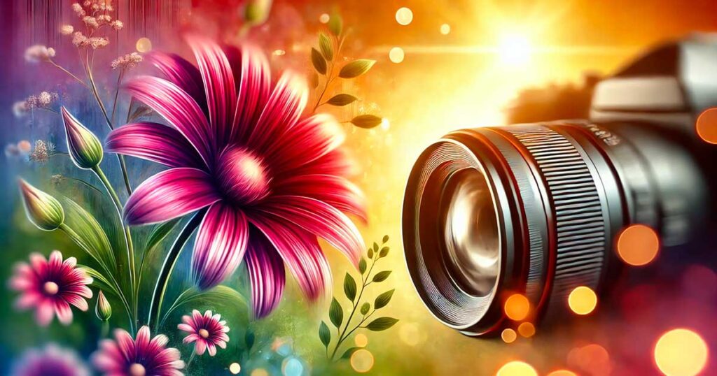 Illustration montrant l'effet de la profondeur de champ en photographie : un sujet principal net avec un arrière-plan flou, symbolisant l'isolation du sujet grâce à une grande ouverture de diaphragme. Idéal pour comprendre visuellement cette notion essentielle.